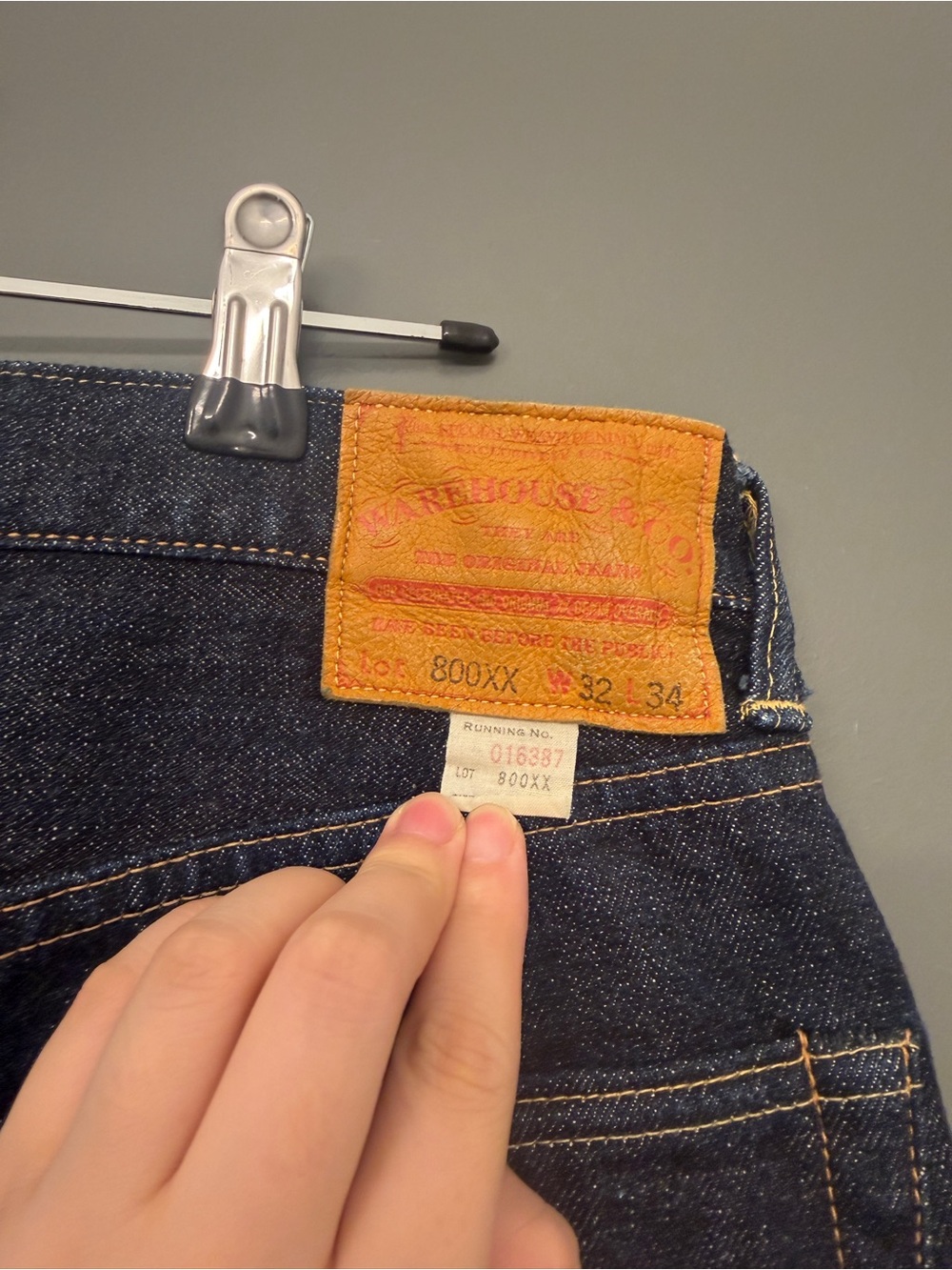 Dark Indigo Straight Jeans with Copper Rivets - Picture 6 of 12